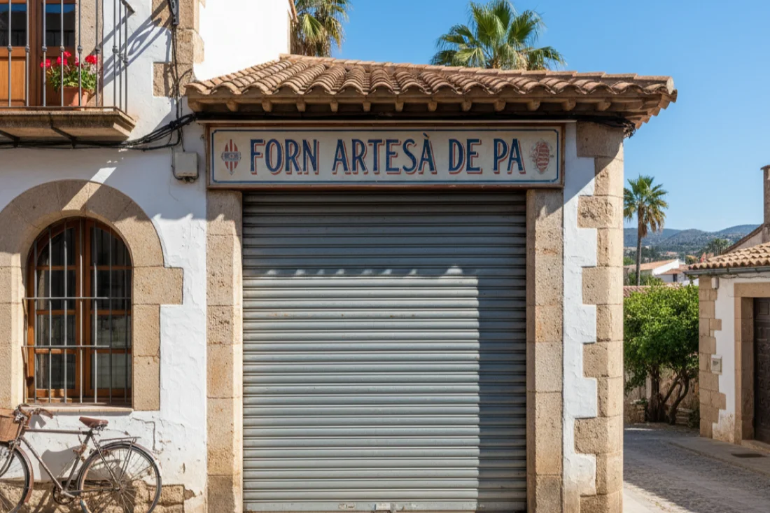 Persiana metálica en un local comercial de La Roca del Vallès